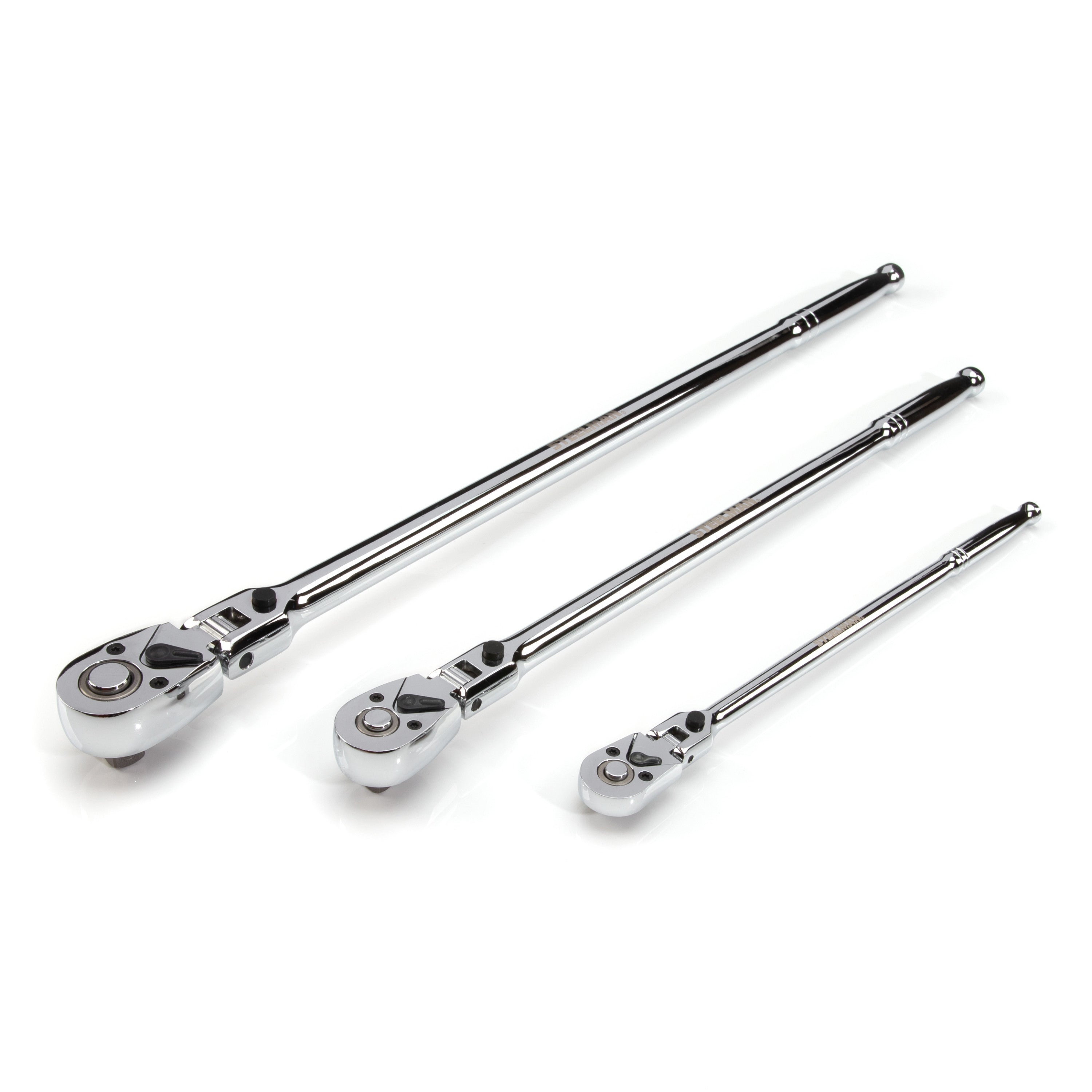 Steelman 60574 3/8" Drive 72-Tooth 180° Flex-Head Ratchet – 18" Handle, Quick Release