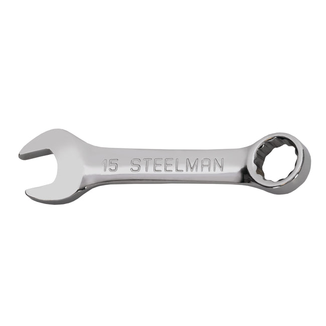 15mm Stubby Combination Wrench, 12-Point Box End