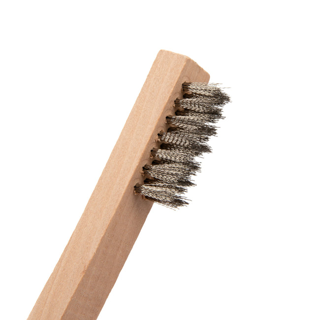 Stainless Steel 1200-Bristle Count Wire Brush with Wood Handle, 10-Pack