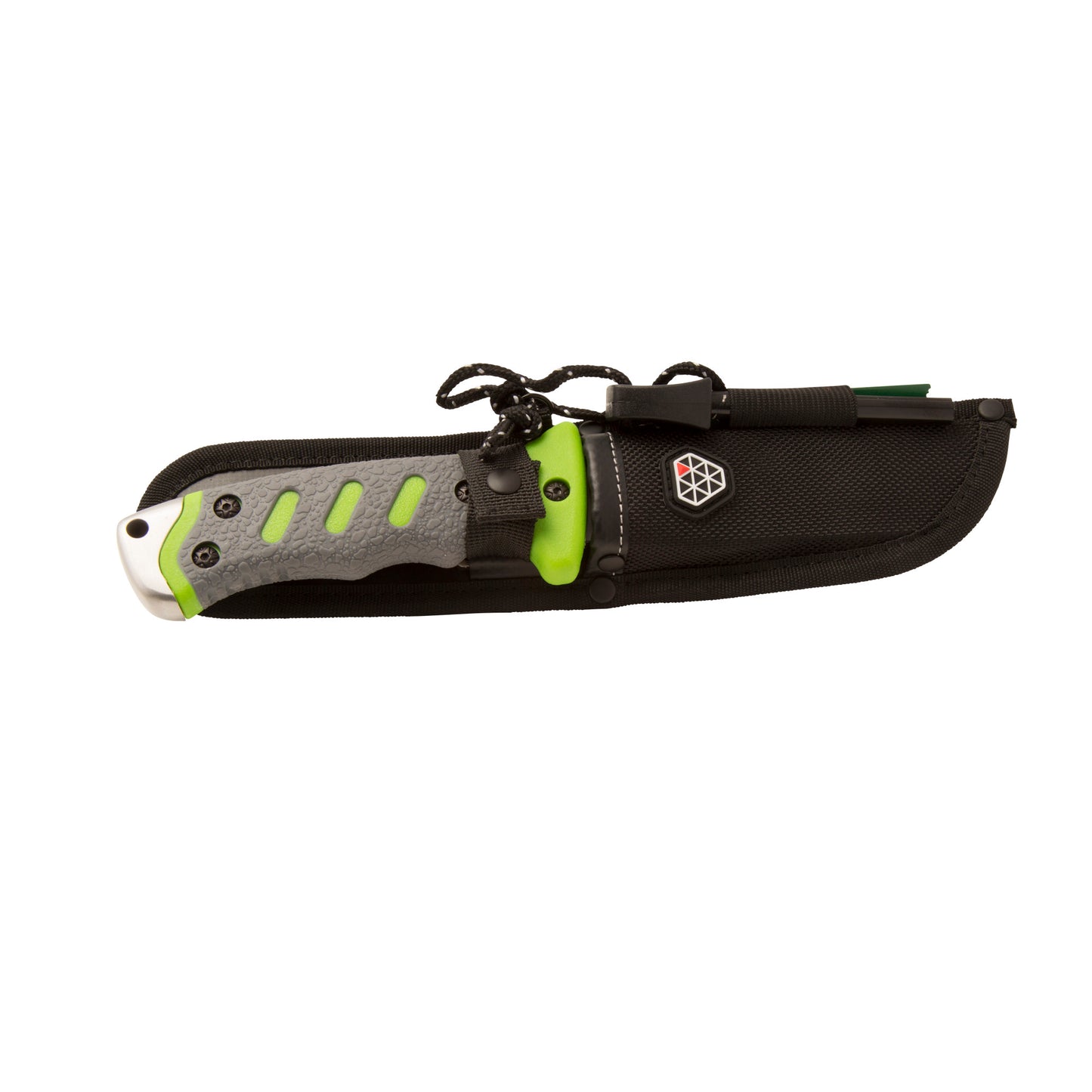 Outdoor Survival Knife with Fixed 4.5-Inch Partially Serrated 420 Stainless Blade and Sheath, Survival Tools