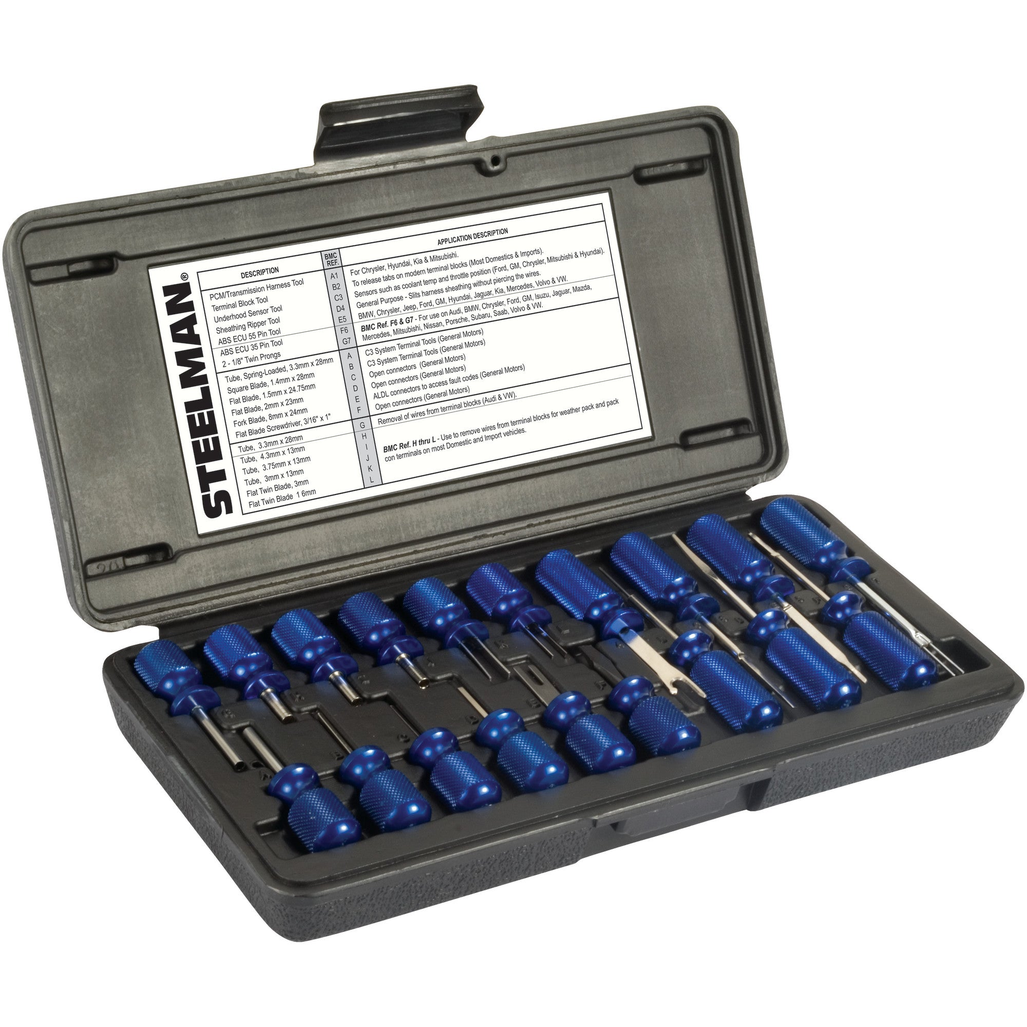 Powerbuilt Master Terminal Tool Kit, 19 Piece, Release and Remove from  Electrical Connectors, Prevent Damage to Sensors, Wire Harnesses - 641448