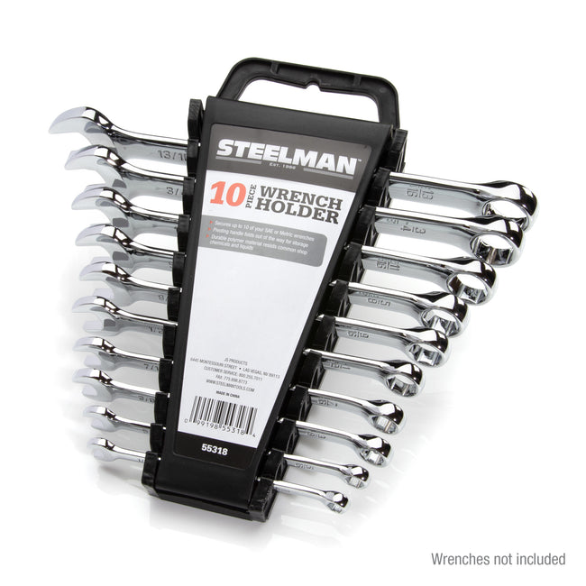Universal 10-Tool Wrench Holder, Black