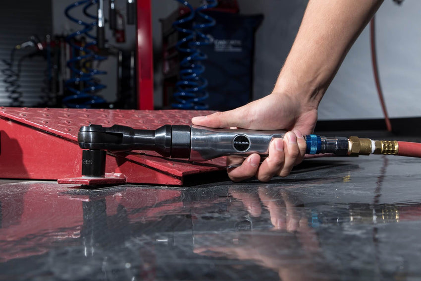 STEELMAN pneumatic tools and accessories keep auto shops running smoothly. Their professional-level construction delivers consistent power and performance. A versatile collection of hoses, fittings, and adapters, gives every tool the reach it needs.