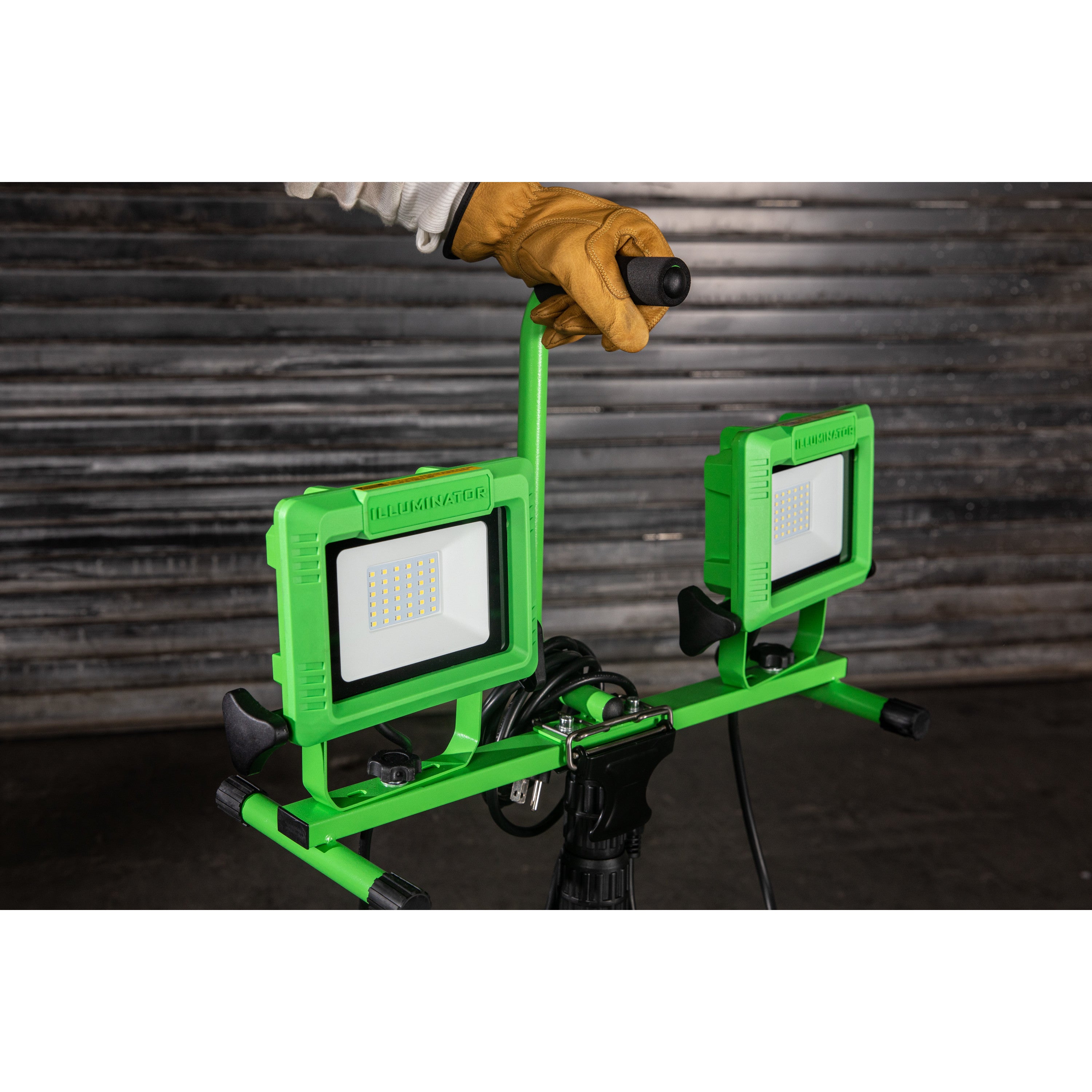 6,000-Lumen Dual Head LED Portable Flood Light with Detachable