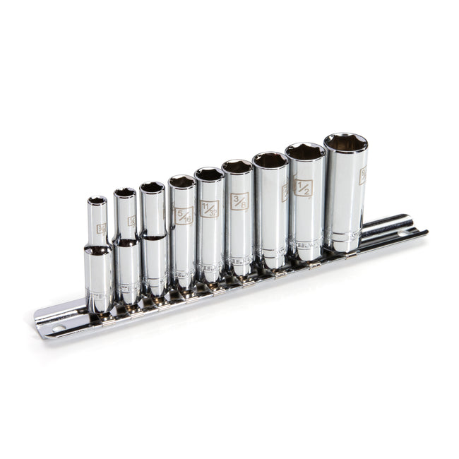 9-Piece 1/4-Inch Drive Deep Well 6-Point SAE Socket Set