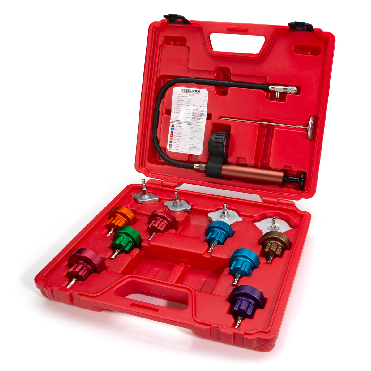 Pressure Testing Adapter Set Air Quality Test Kit Coolant Vacuum Refill ...