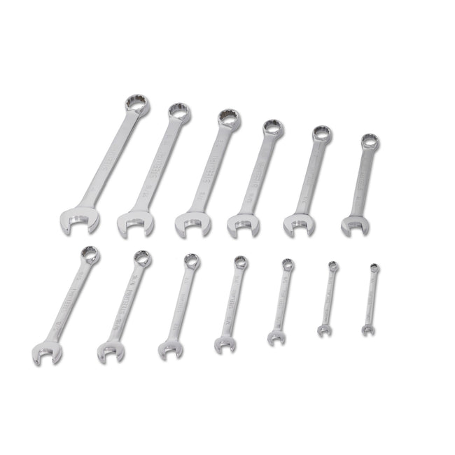 13-Piece SAE 12-Point Combination Wrench Set with Fabric Storage Roll