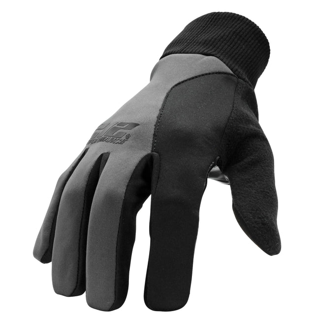 Touchscreen Compatible Silicone Palm Economy Tundra Jogger Gloves in Gray and Black