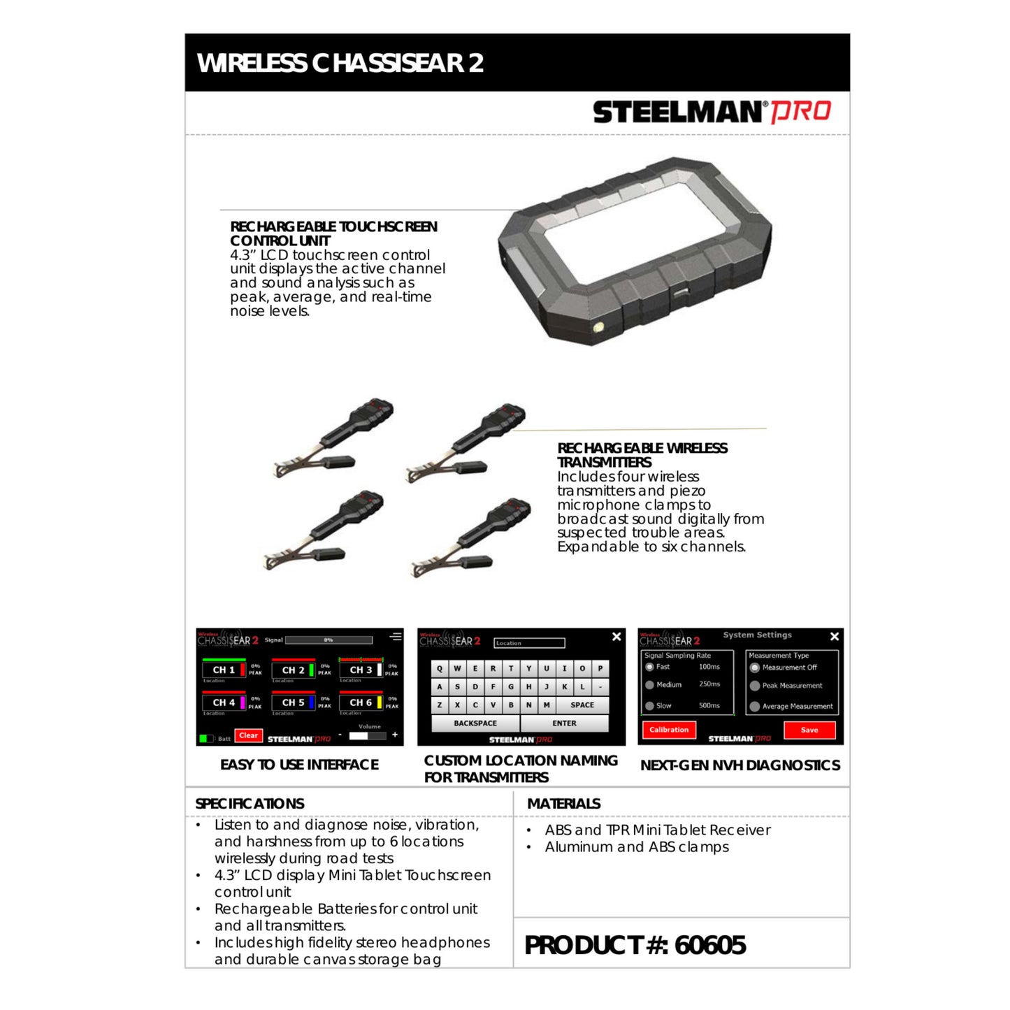Wireless ChassisEAR 2 Automotive Diagnostic Noise Finder