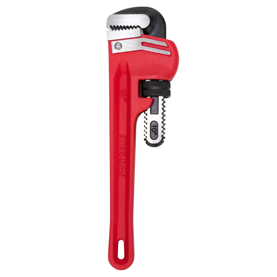 10-Inch Heavy-Duty Cast Iron Straight Handle Pipe Wrench