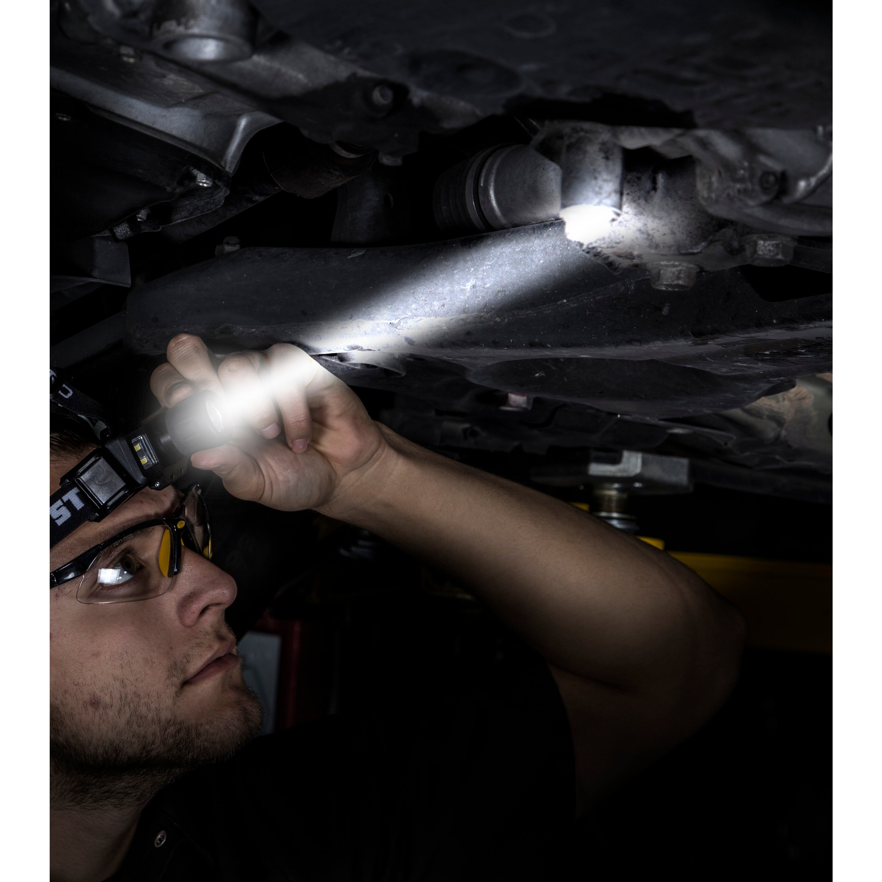 Motion-Activated Rechargeable Focusing Headlamp with Rear Safety