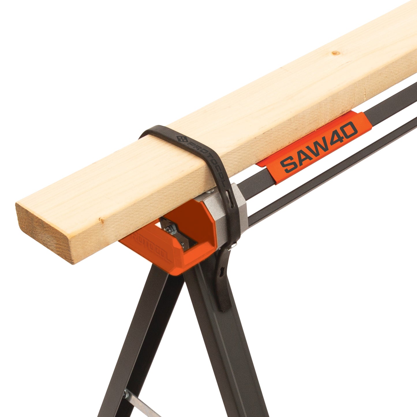 40-Inch Lightweight 1000-Pound Capacity Aluminum Sawhorse with Multipurpose Straps