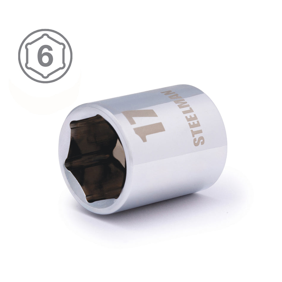3/8-Inch Drive x 17mm Shallow 6-Point Socket
