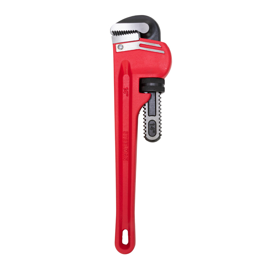 14-Inch Heavy-Duty Cast Iron Straight Handle Pipe Wrench