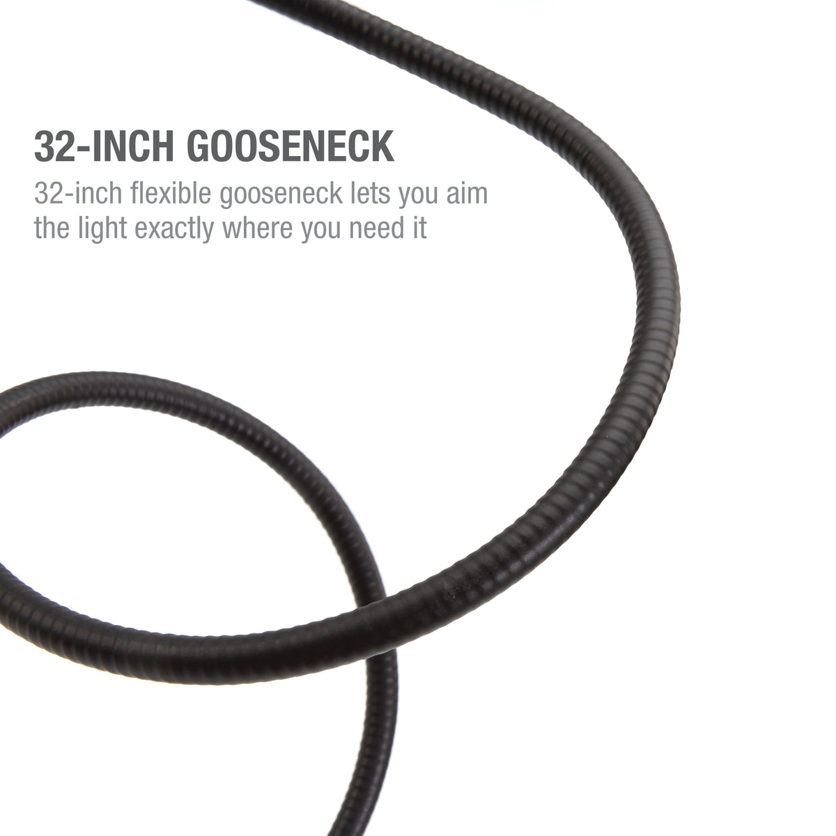 Rechargeable 280-Lumen Slim Bar LED Light with 32-inch Gooseneck and ...