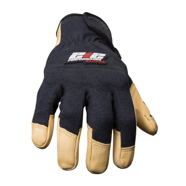 Fire Resistant Premium Leather Fabricator Gloves in Black and Tan