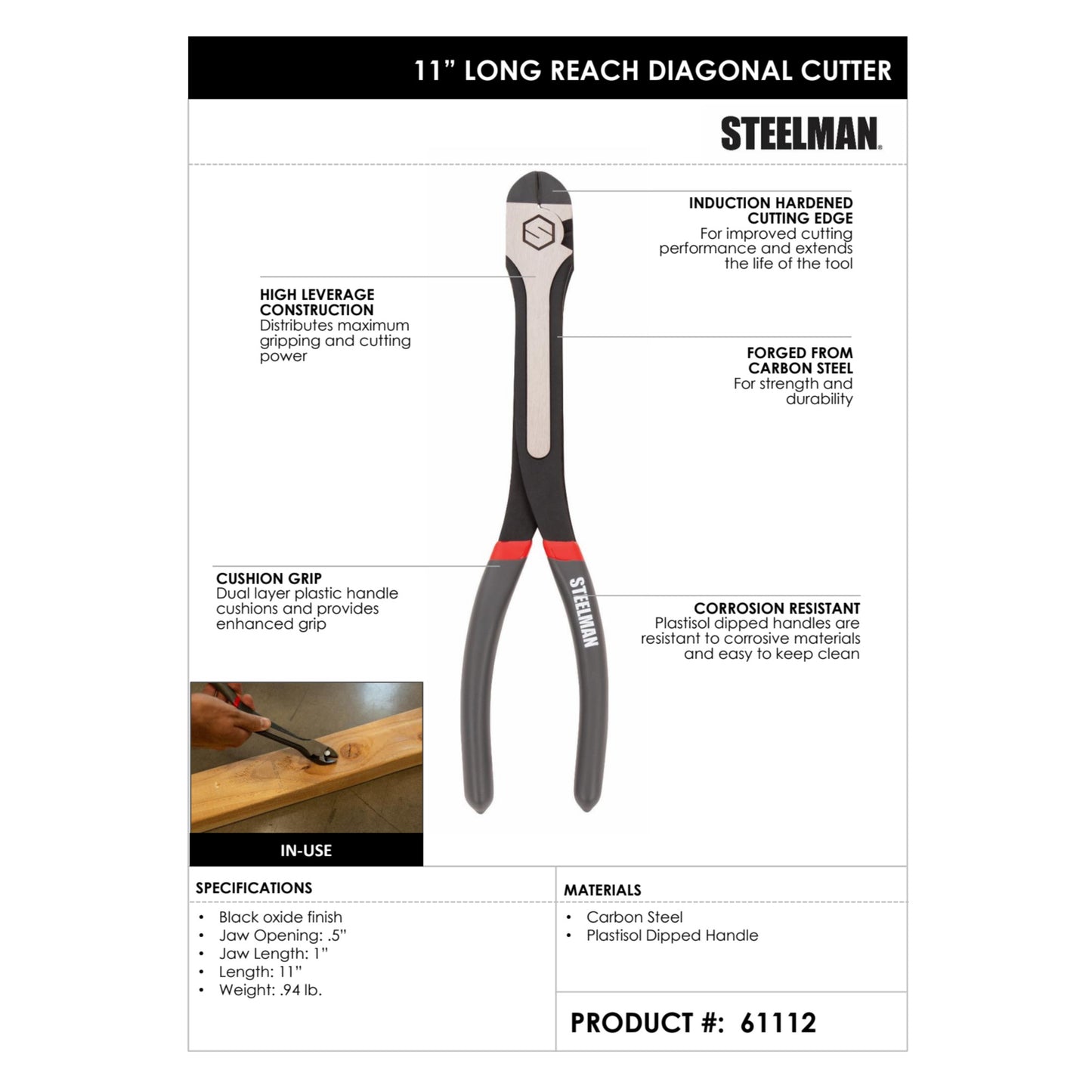 11-Inch Long Reach Diagonal Cutters