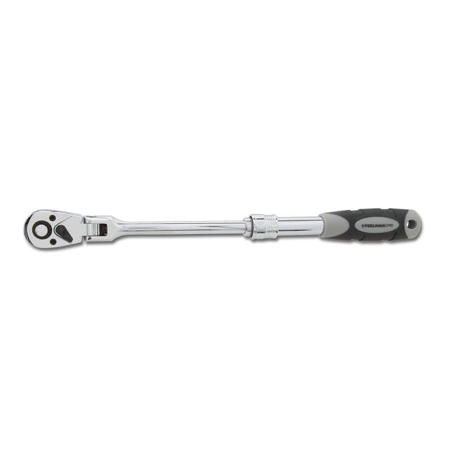 3/8-Inch Drive 72-Tooth Extendable Flex-Head Ratchet (9.5 - 13.5-Inch Length)