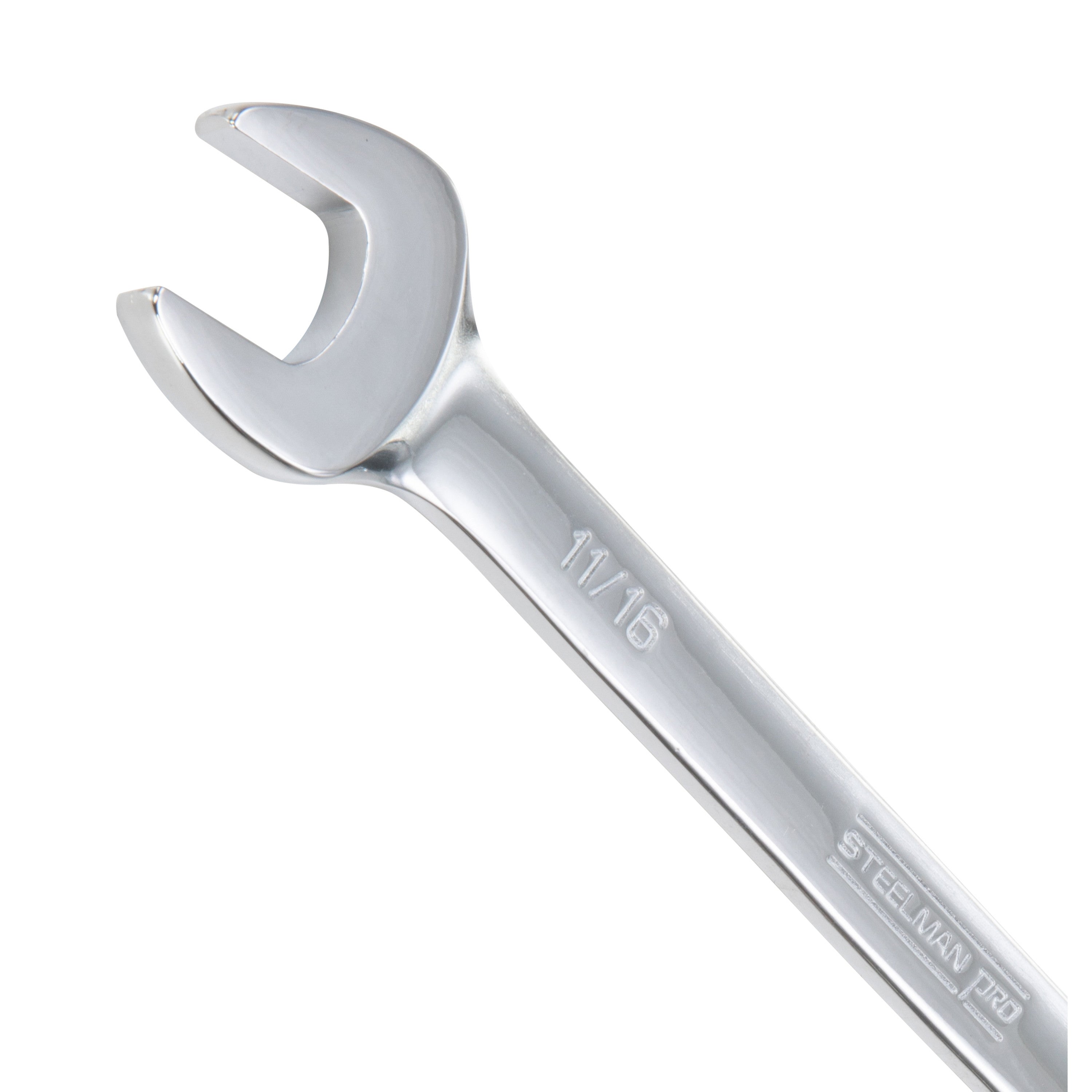 11/16-inch Full Polish SAE Combination Wrench with 6-Point Box End