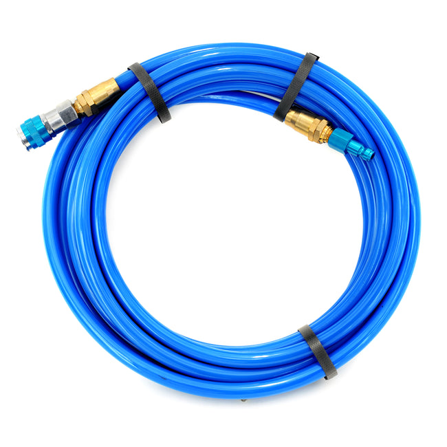 25-Foot Straight Air Hose with Reusable Quick Disconnect Fittings