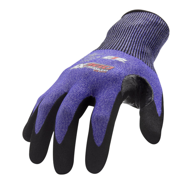 AX360 Seamless Knit Cut 3 Lite Gloves in Blue and Black