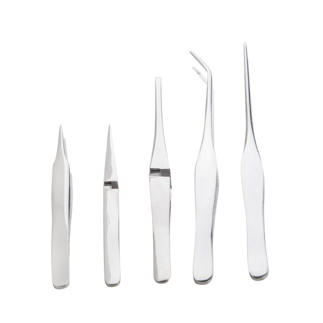 5-Piece Utility and Precision Tweezer Set