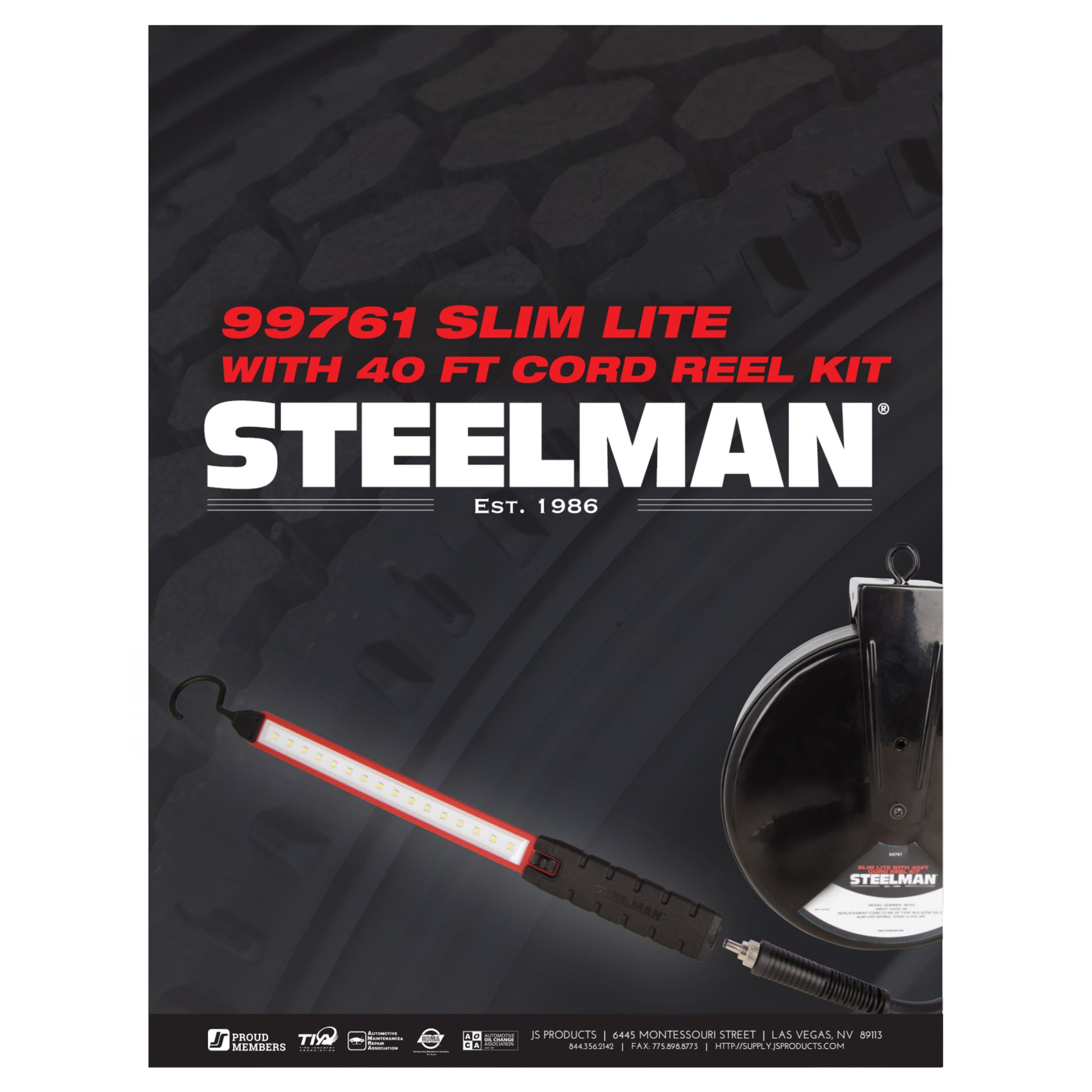 Steelman 78738 LED Work Light Bump-Lite with 30-Foot Cord Reel