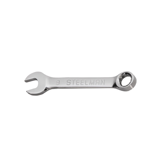 9mm Stubby Combination Wrench, 12-Point Box End