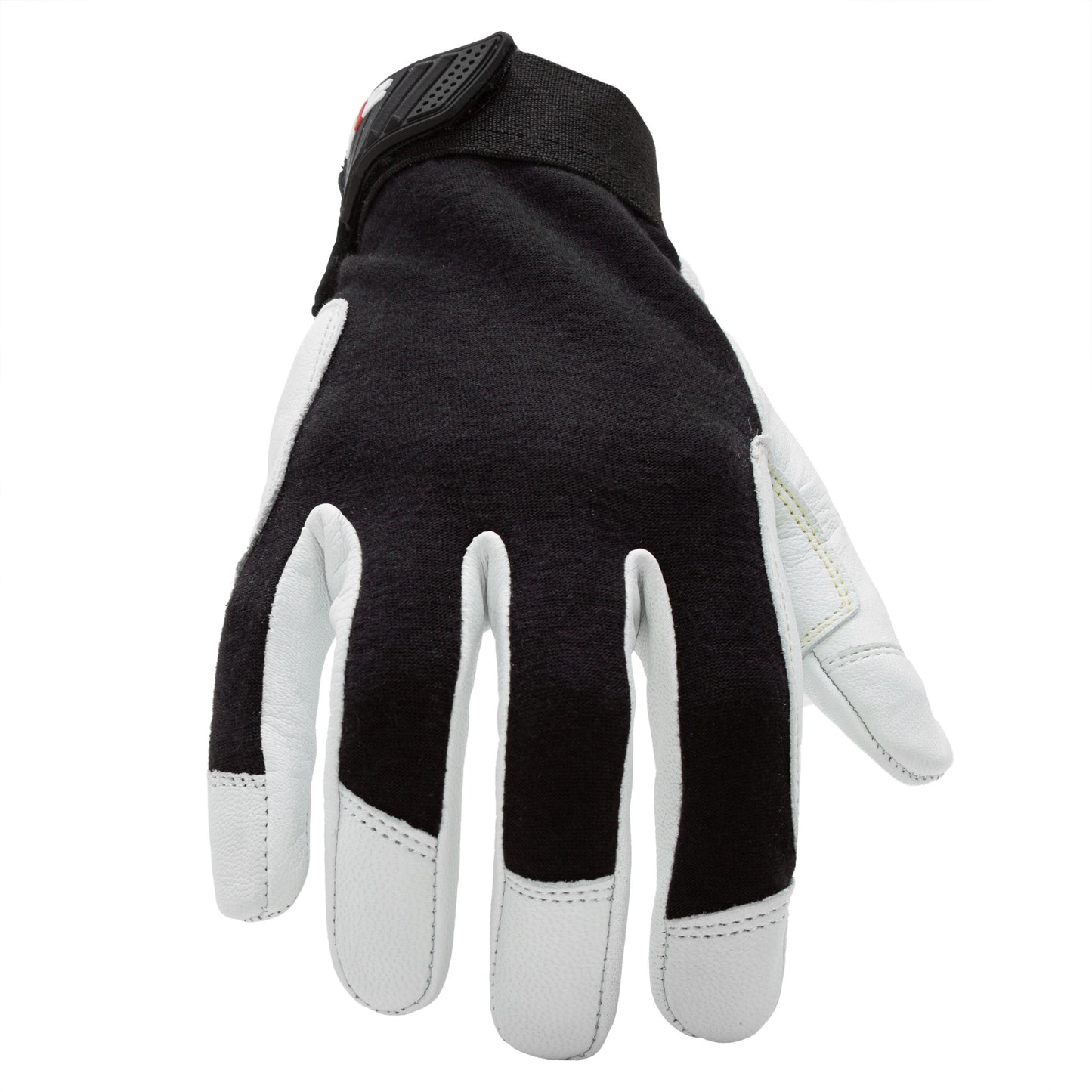 Fire Resistant Leather Palm Cut 5 Welder and Fabricator Gloves in Black and White