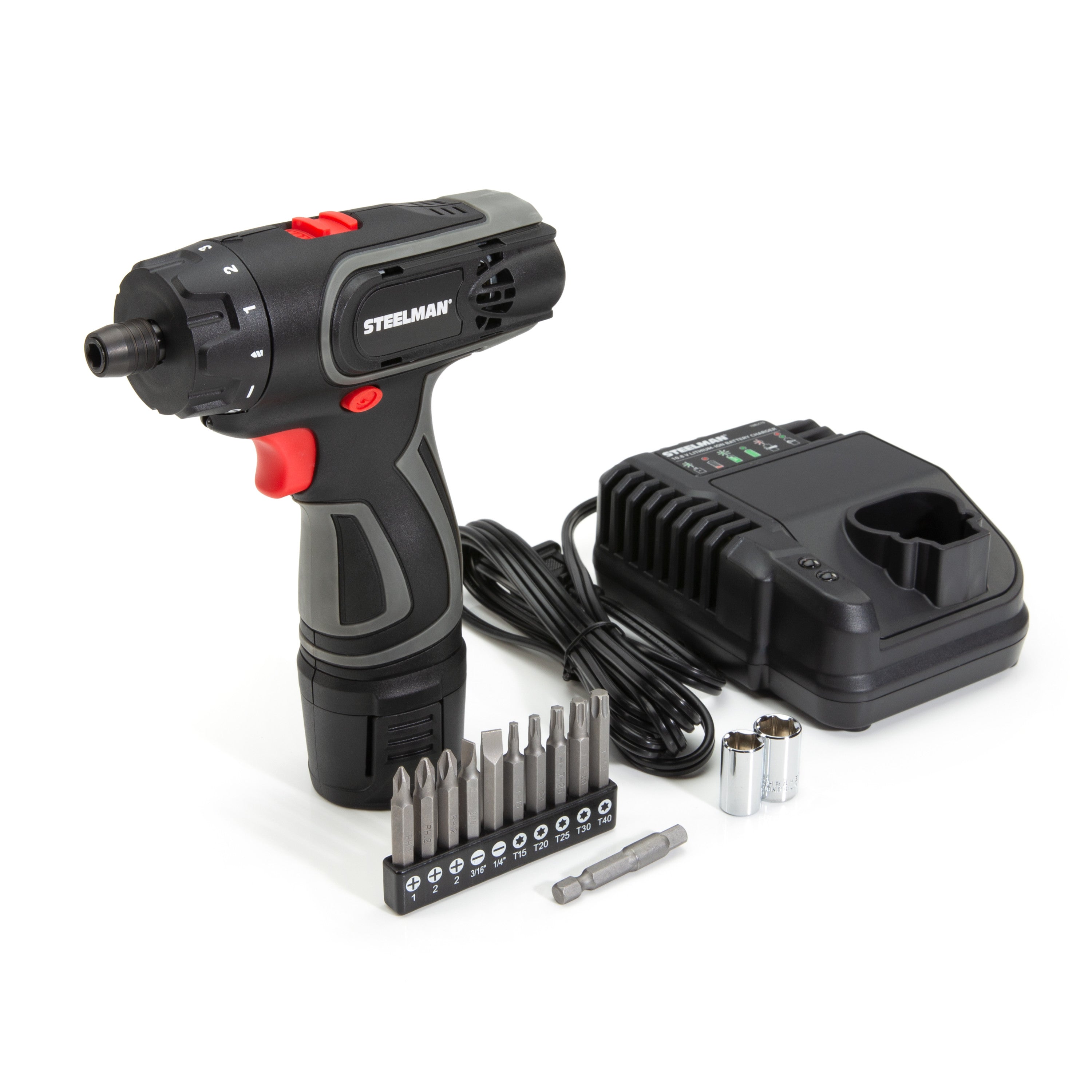 ★DMN！ 10.8V 1/4-Inch Two Speed Cordless Li-Ion Screwdriver Kit