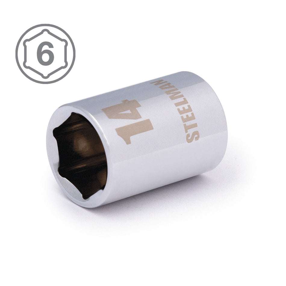 3/8-Inch Drive x 14mm Shallow 6-Point Socket