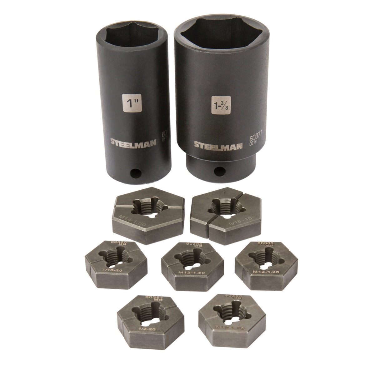 9-Piece Split Die Wheel Stud Repair and Rethreading Kit – Steelman Tools