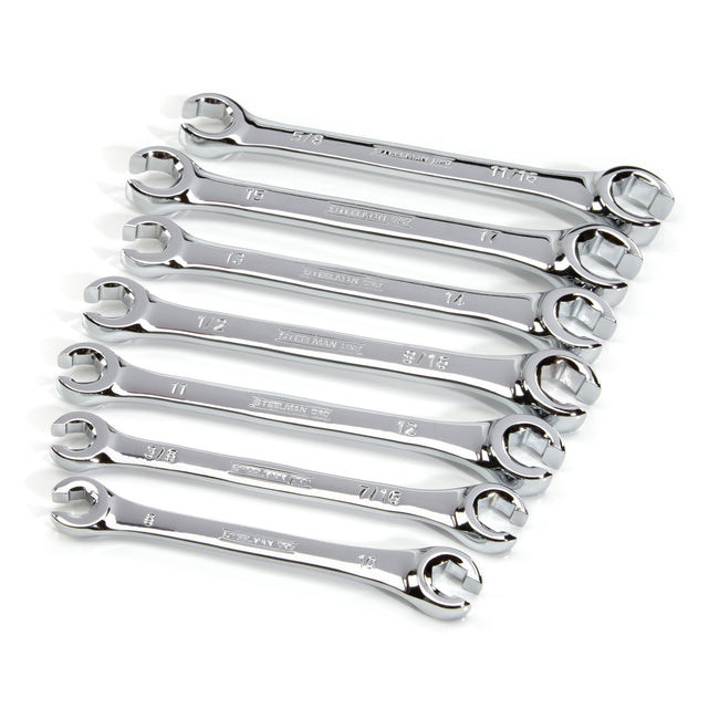 7-Piece Metric and SAE 6-Point Flare Nut Wrench Set