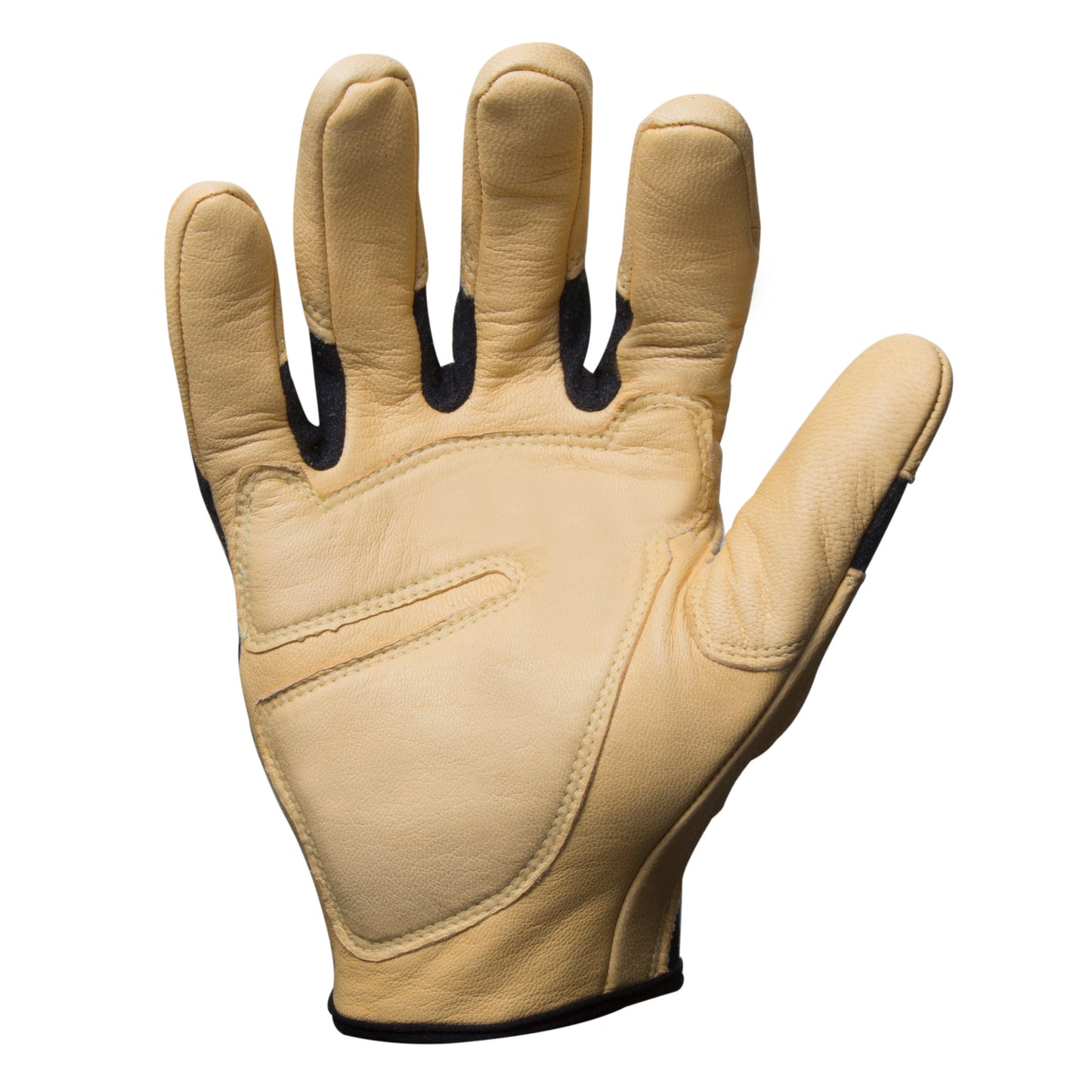 Fire Resistant Premium Leather Fabricator Gloves in Black and Tan