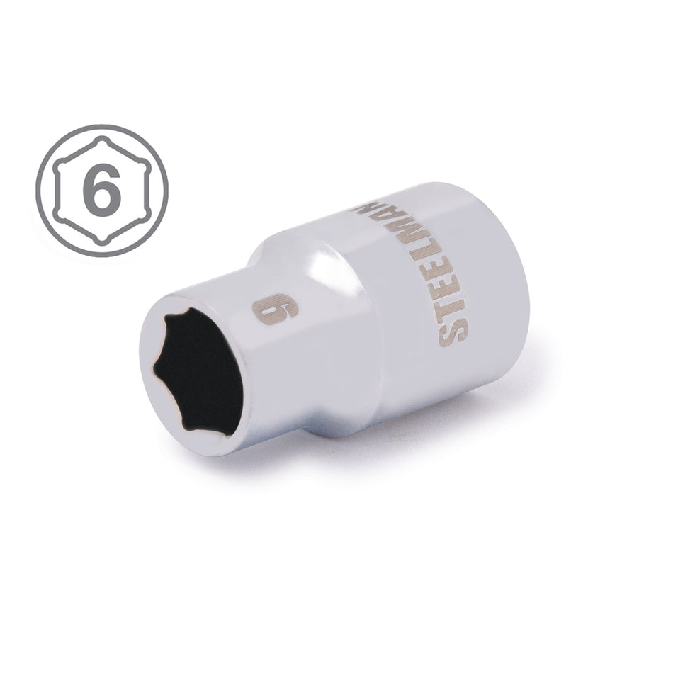 3/8-Inch Drive x 9mm Shallow 6-Point Socket
