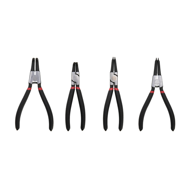 4-Piece 7-Inch Long Straight and 90-Degree Offset Internal and External Snap-Ring Pliers Set