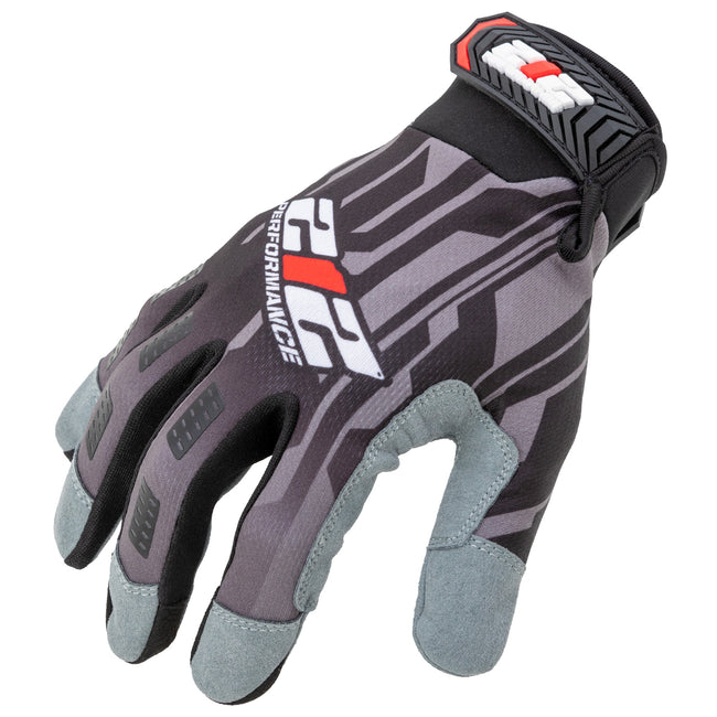 Snag Resistant Breathable Wrencher Work Gloves in Red, Gray, and Black