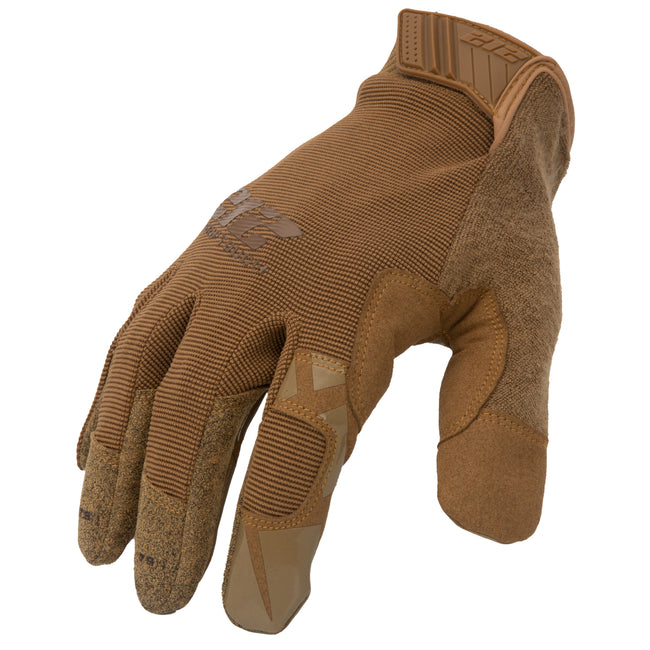 GSA Compliant Silicone Grip Touch-Screen Compatible Mechanic Gloves in Coyote