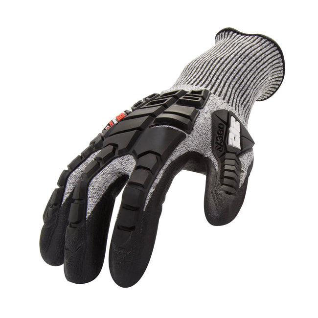 AX360 Impact Cut Resistant Gloves in Black and Gray (EN Level 5, ANSI A3)