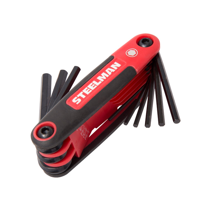 9-Piece Folding Hex Key Set, Standard (SAE-Inch)