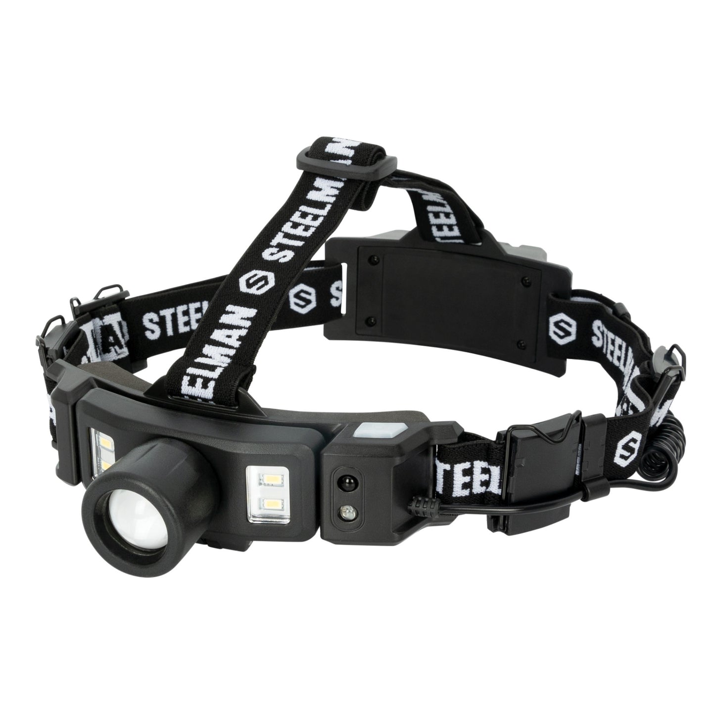 Motion-Activated Rechargeable Focusing Headlamp with Rear Safety Light