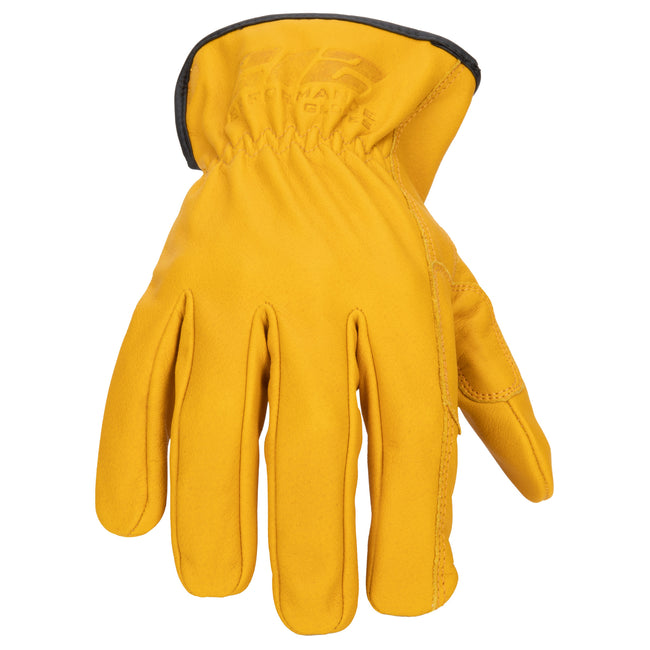 Arc Flash Cut and Liquid Resistant Treated Leather Driver Gloves (CAT 2, EN Level 5) in Golden Brown