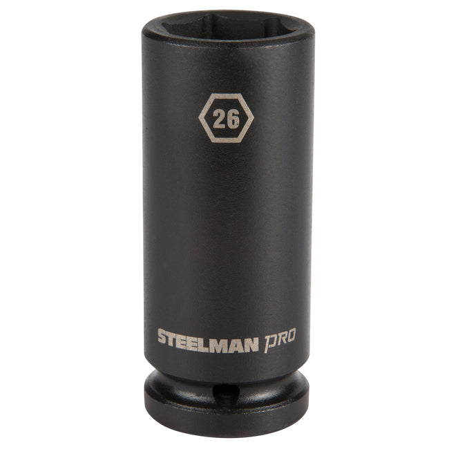 3/4-Inch Drive x 26mm 6-Point Deep Impact Socket