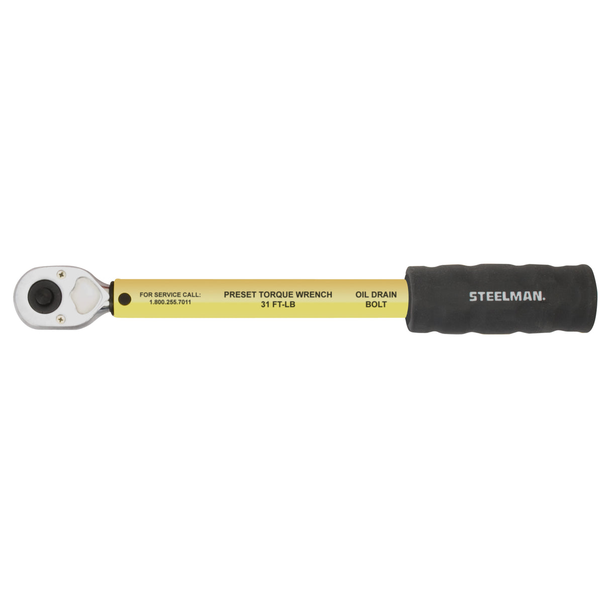 3/8-Inch Drive Pre-Set 31 ft-lb Yellow Handled Drain Plug Servicing ...