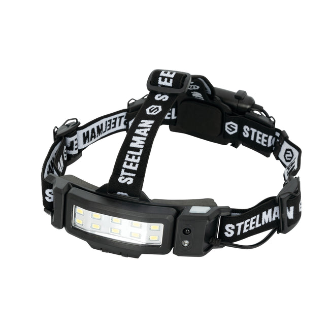 Slim Profile LED 250-Lumen Motion Activated Headlamp with Rear Red Blinker, 3xAA battery powered, includes Red Night-vision LEDs