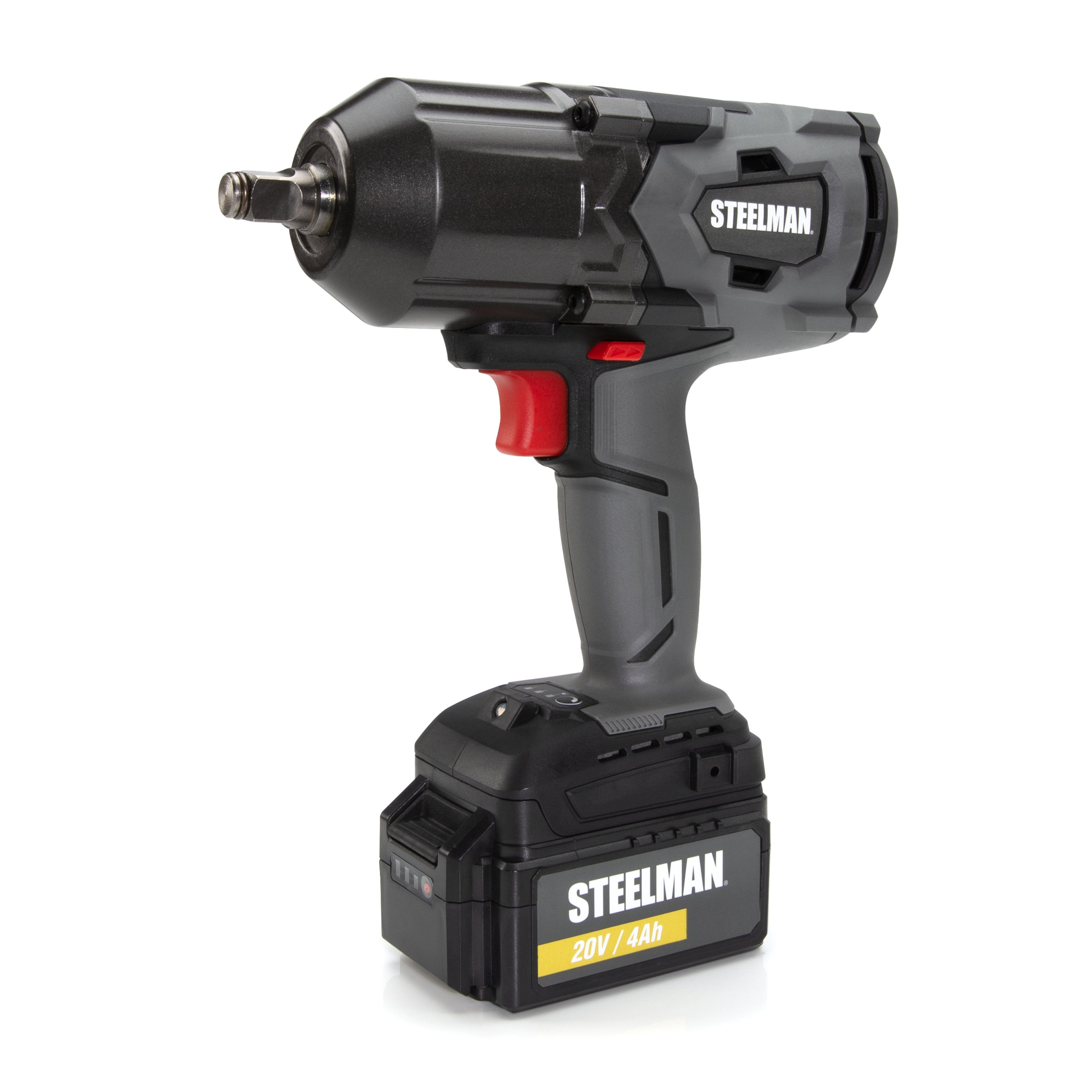 Steelman 20V Cordless 1 2 Inch Drive Brushless Impact Wrench And Battery Kit Steelman Tools