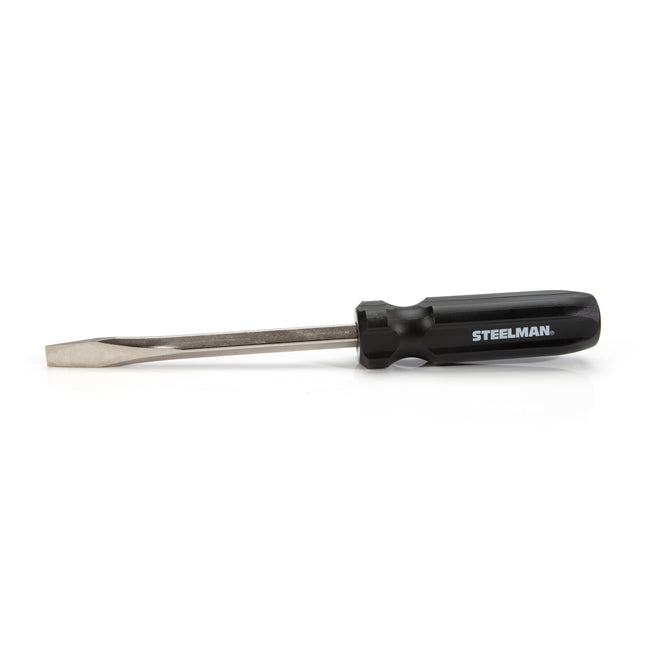 3/8-Inch x 6-Inch Slotted Tip Screwdriver with Fluted Handle