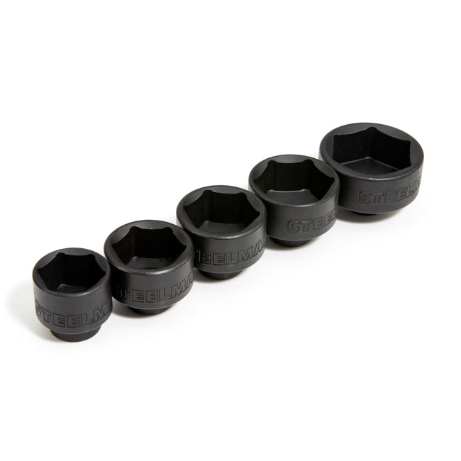 5-Piece 3/8-Inch Drive Low Profile Oil Filter Socket Set