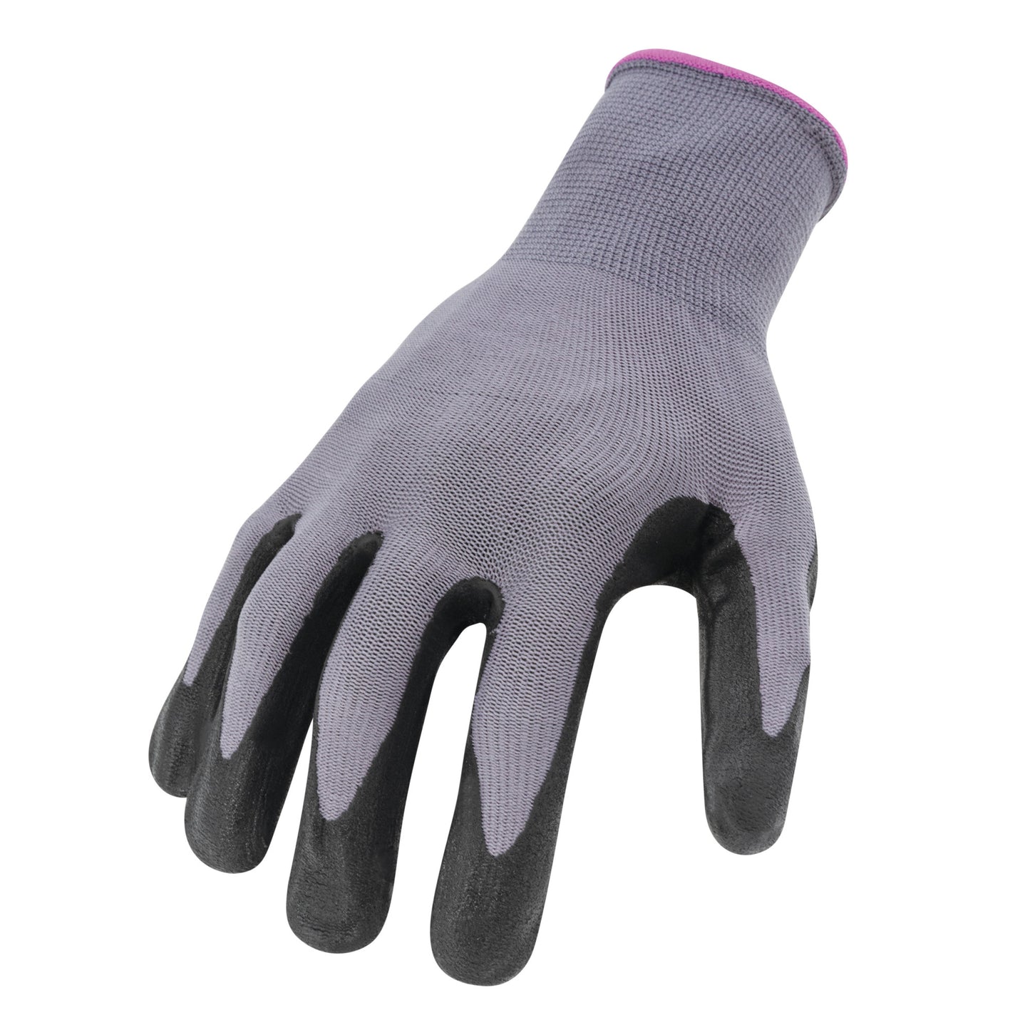 AX360 Nitrile-Dipped Palm Work Gloves 12-Pair Bulk Pack in Gray, Large