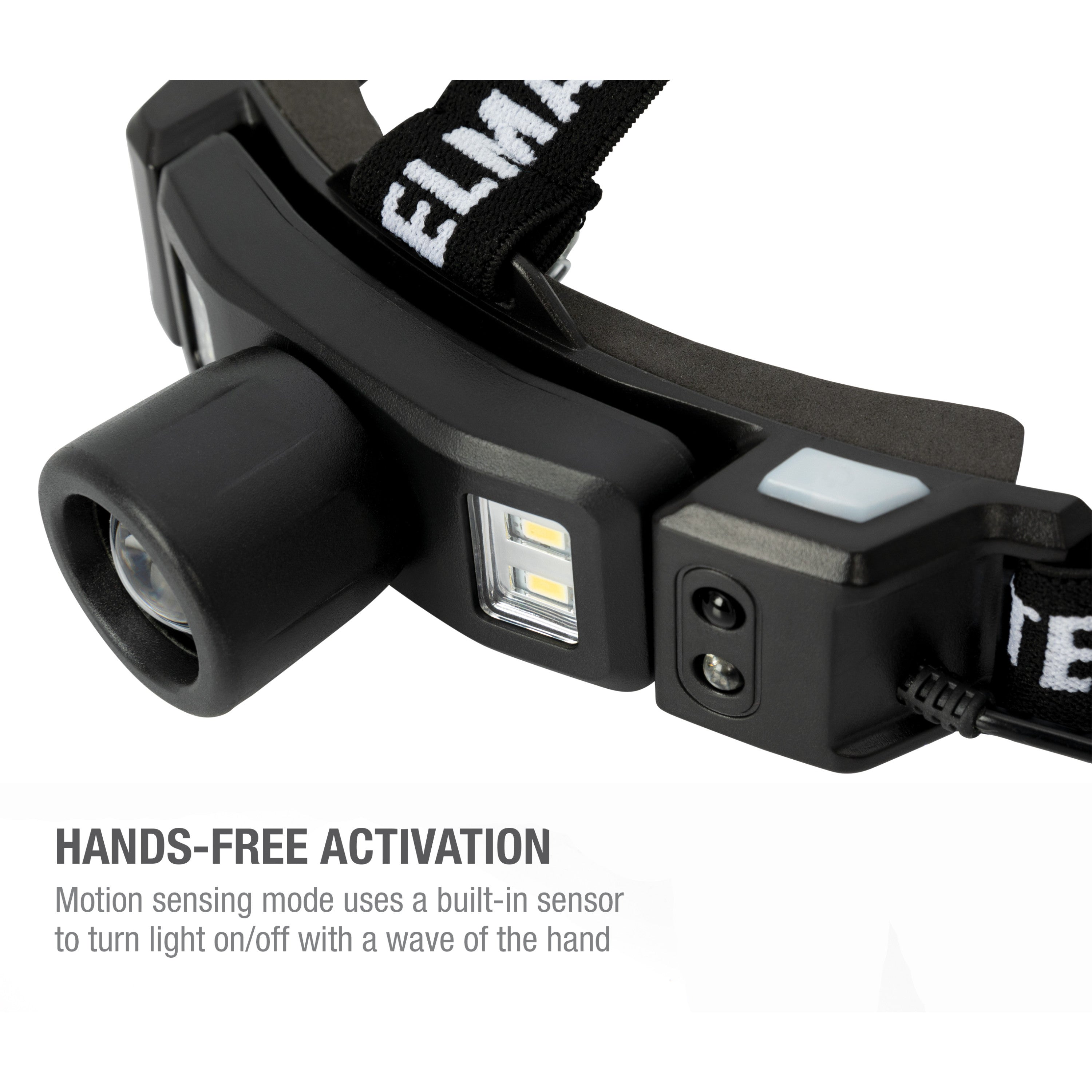 Motion-Activated Rechargeable Focusing Headlamp with Rear Safety
